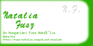 natalia fusz business card